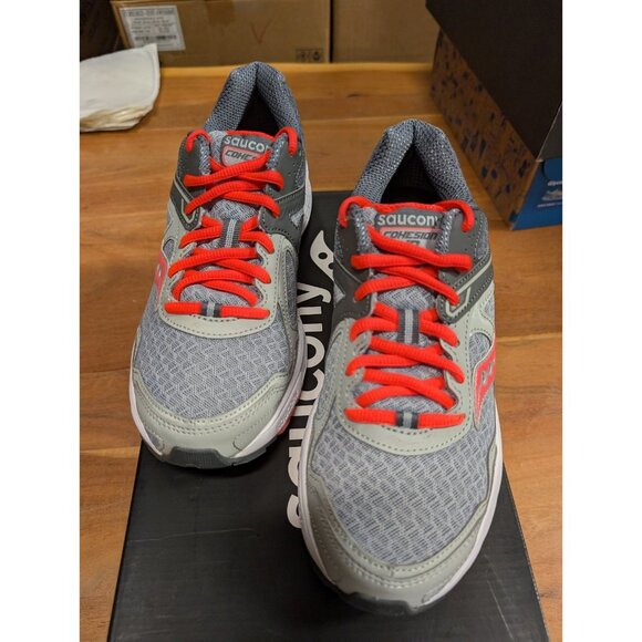 Saucony Women's Size 9 Grid Cohesion 10 Grey Pink Running Sneakers S15333-17 - Picture 2 of 6